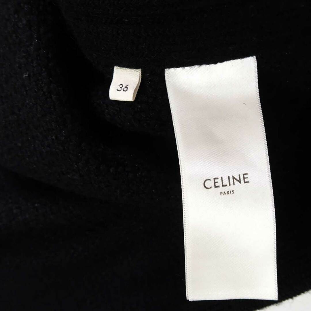 celine(セリーヌ)のセリーヌ ツイードジャケット パーカー エディ期 36 ブラック 2V37E029N レディース CELINE レディースのジャケット/アウター(その他)の商品写真