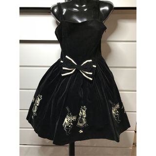 アンジェリックプリティー(Angelic Pretty)のアリス柄別珍ワンピース②  新品(ひざ丈ワンピース)