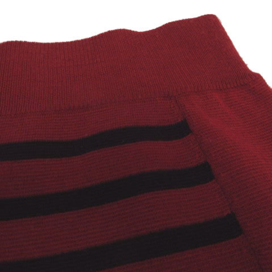 Pringle(プリングル)のPringle 1815 スカート ニット タイト ミディ ボーダー 赤 紺 M レディースのスカート(ひざ丈スカート)の商品写真