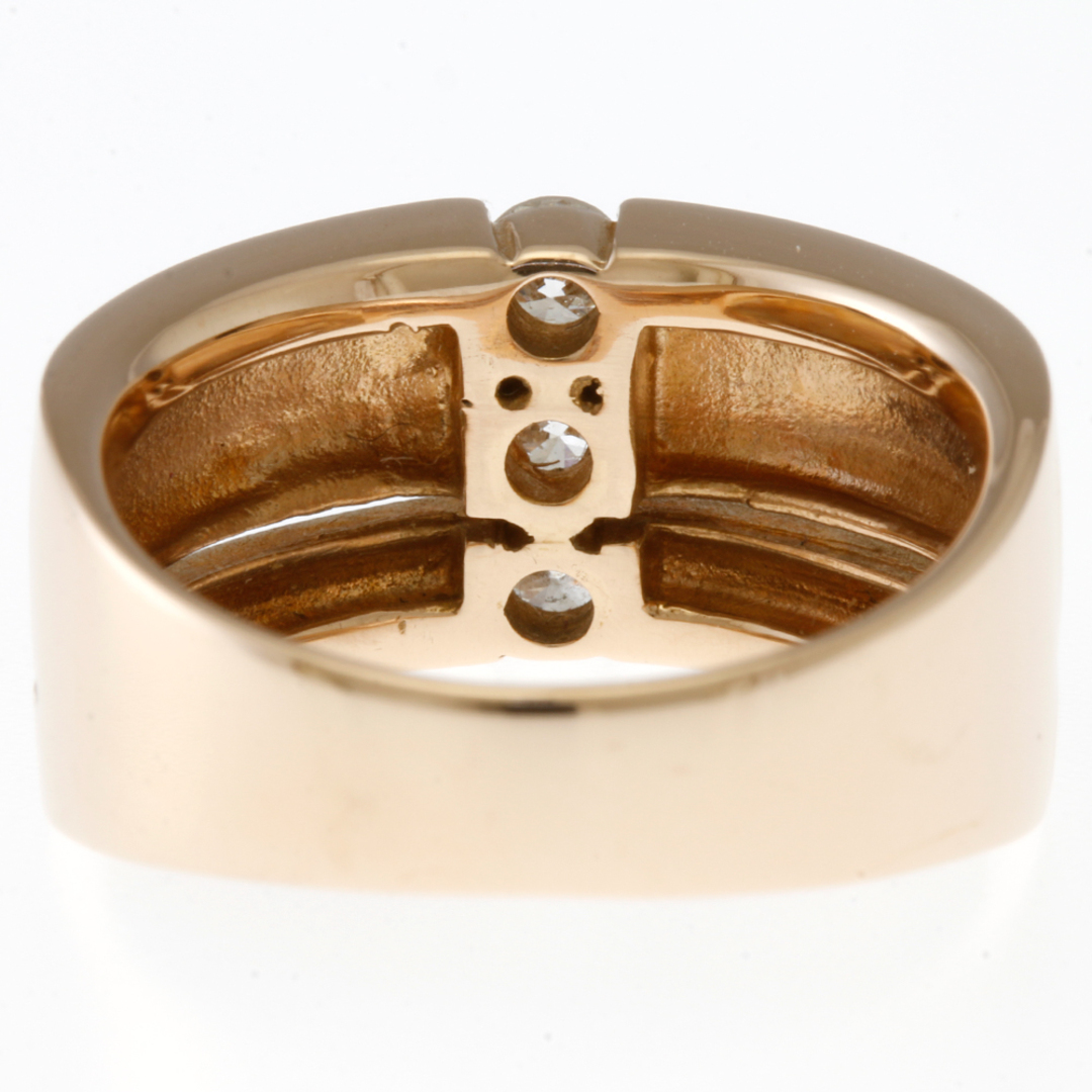 リング 指輪 10.5号 幅広 18金 K18ピンクゴールド ダイヤモンド 0.30ct レディース 中古 レディースのアクセサリー(リング(指輪))の商品写真