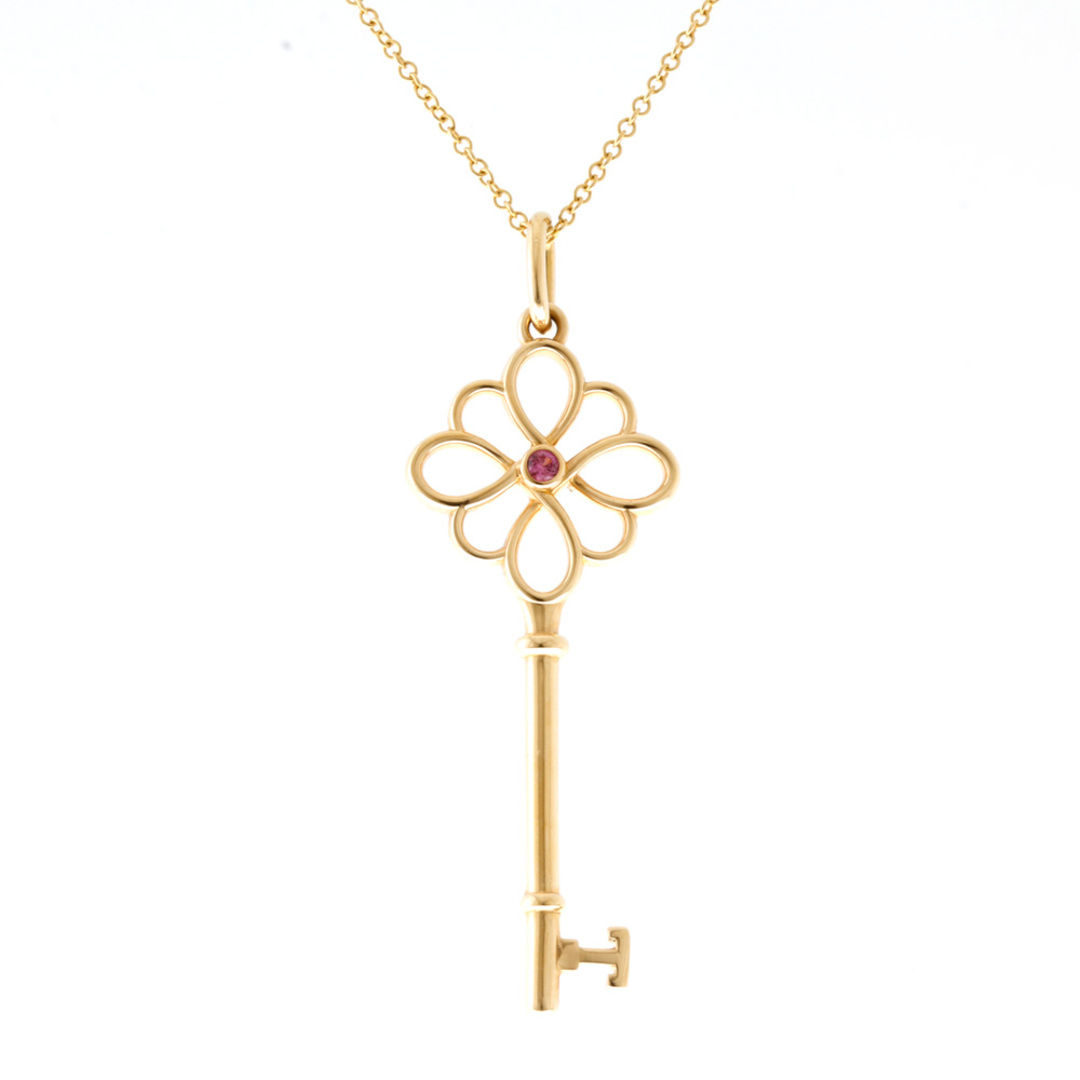 Tiffany & Co. - ティファニー ノットキー ネックレス 18金 K18ピンクゴールド ピンクサファイア レディース TIFFANY&Co. 中古