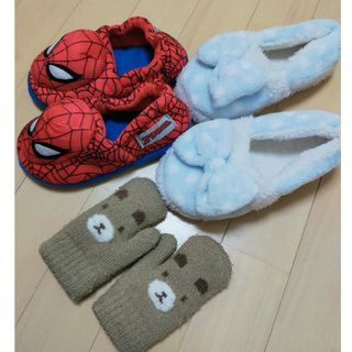 m様専用　あったかスリッパ　スパイダーマンのみ(スリッパ)