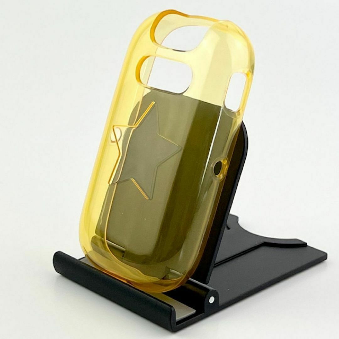 新品 ドコモ 子供 キッズ 携帯 ケース F-03j 黄色 ネックストラップ付き スマホ/家電/カメラのスマホアクセサリー(モバイルケース/カバー)の商品写真