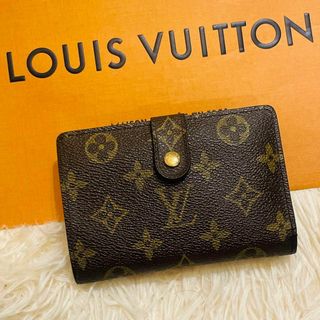 ルイヴィトン(LOUIS VUITTON)の極美品＊ルイヴィトン 二つ折り財布 モノグラム ポルトモネヴィエノワ がま口 茶(財布)