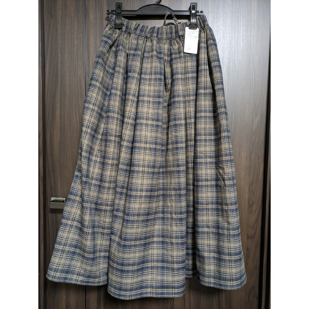 URBAN RESEARCH DOORS(アーバンリサーチドアーズ)のラメチェックタックギャザースカート レディースのスカート(ロングスカート)の商品写真