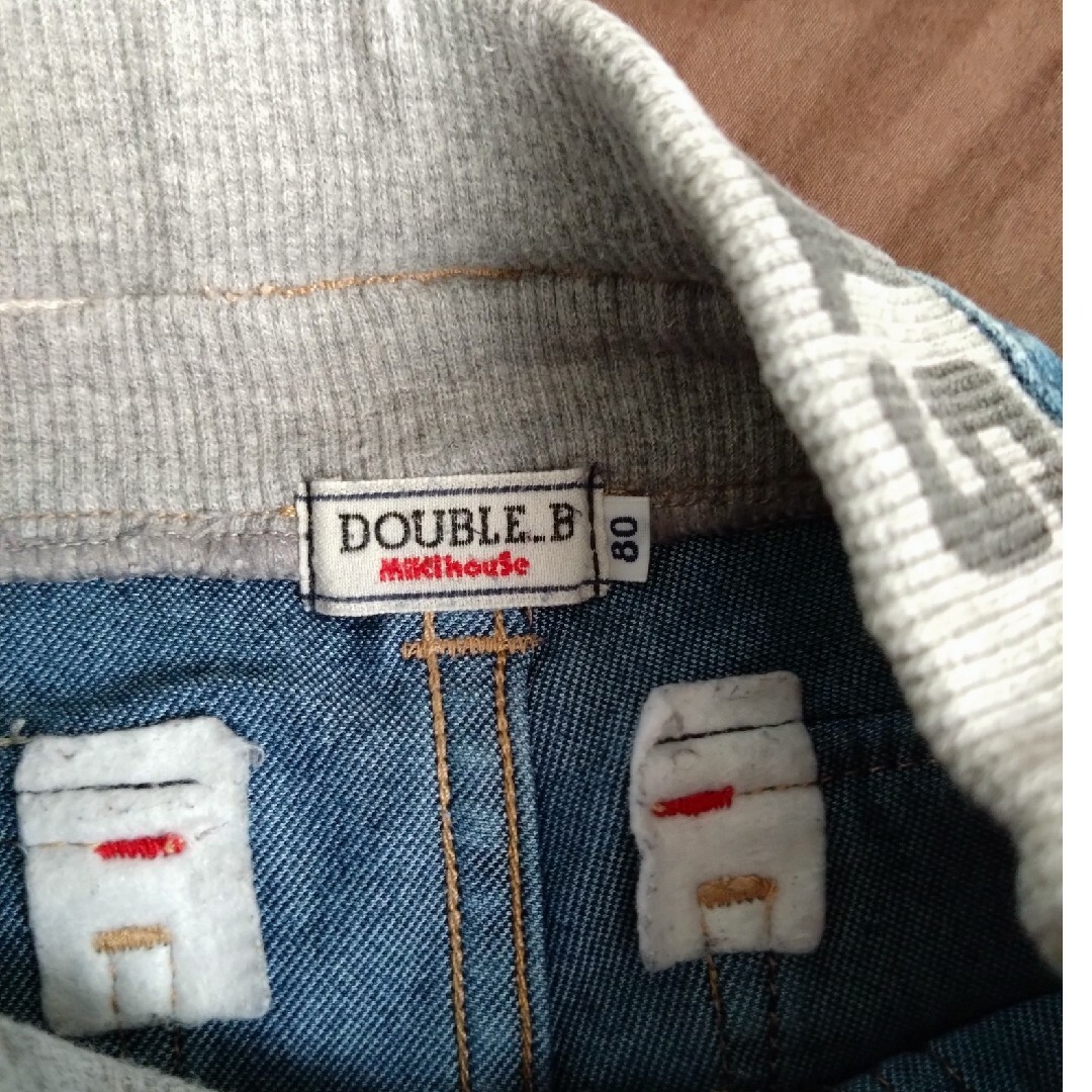 DOUBLE.B(ダブルビー)のDOUBLE_B デニム　80cm キッズ/ベビー/マタニティのベビー服(~85cm)(パンツ)の商品写真