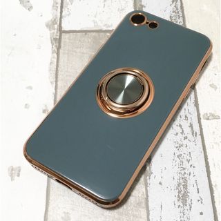 アイフォーン(iPhone)のiPhone se ケース iphone8 iphone7 スマホリング付き(iPhoneケース)