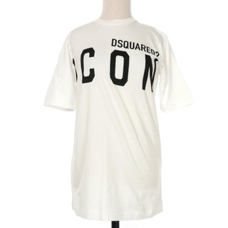 ディースクエアード(DSQUARED2)のディースクエアード 22SS ICONロゴプリントTシャツ 半袖 XS ホワイト(Tシャツ/カットソー(半袖/袖なし))