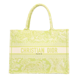 クリスチャンディオール(Christian Dior)のクリスチャンディオール ブックトート ミディアム トートバッグ キャンバス グリーン レディース Christian Dior 中古 クリスチャンディオール(トートバッグ)
