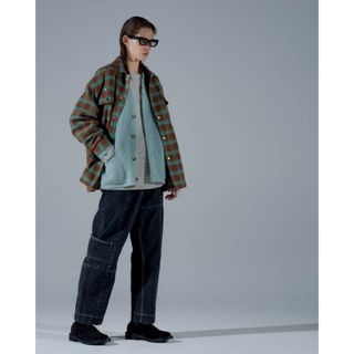 dairiku 19aw BIGGIE ベロアシャツ パープル M 成田凌着用