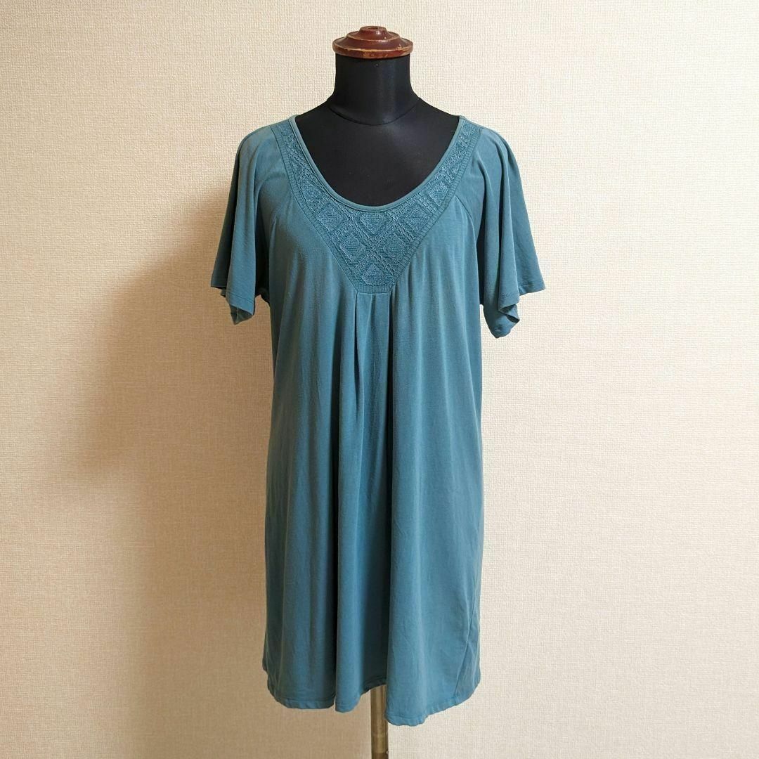 Max Mara(マックスマーラ)のMax Mara 襟刺繍ドレープカットソー 大きめサイズ レディースのトップス(Tシャツ(半袖/袖なし))の商品写真