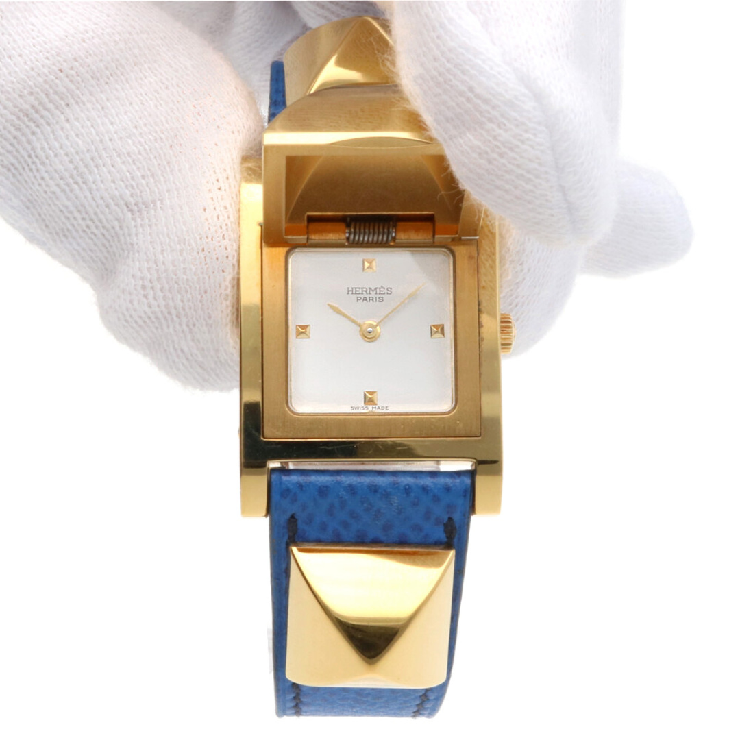Hermes(エルメス)のエルメス メドール 腕時計 時計 GP クオーツ レディース 1年保証 HERMES  中古 レディースのファッション小物(腕時計)の商品写真