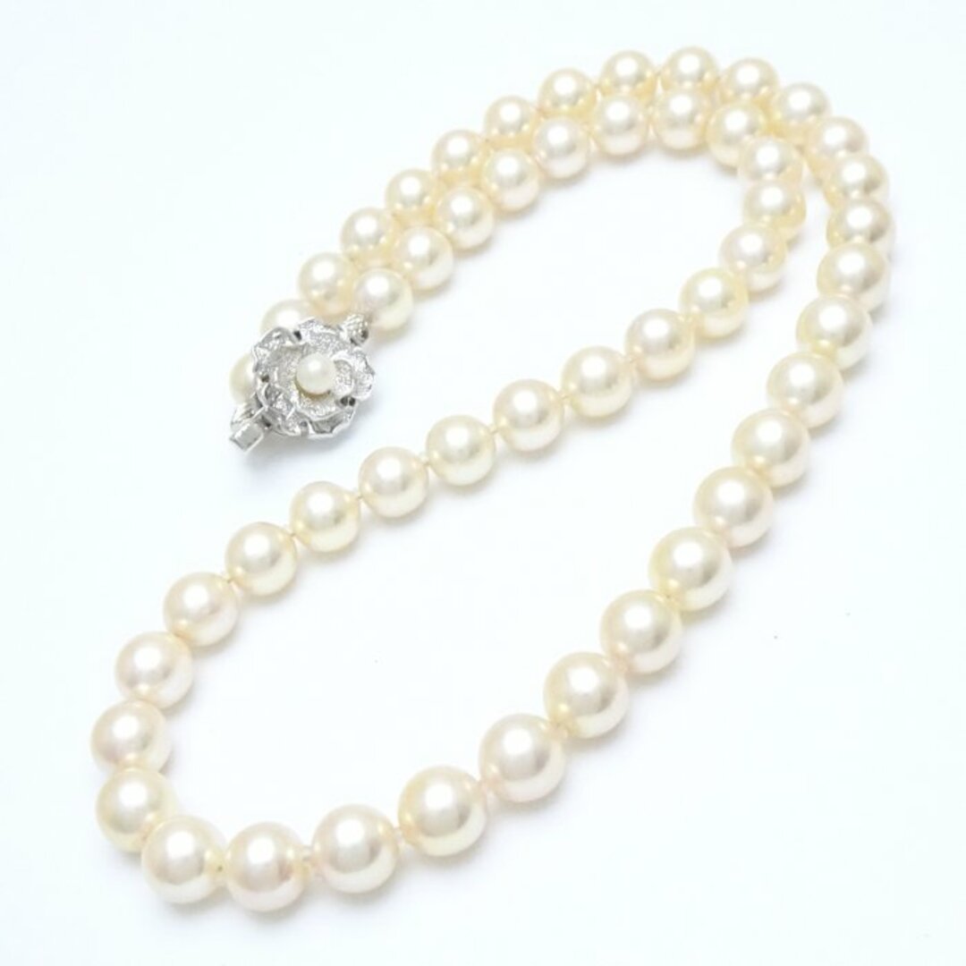 パール ネックレス あこや真珠7.5～7.8ミリ 44cm シルバー/75068