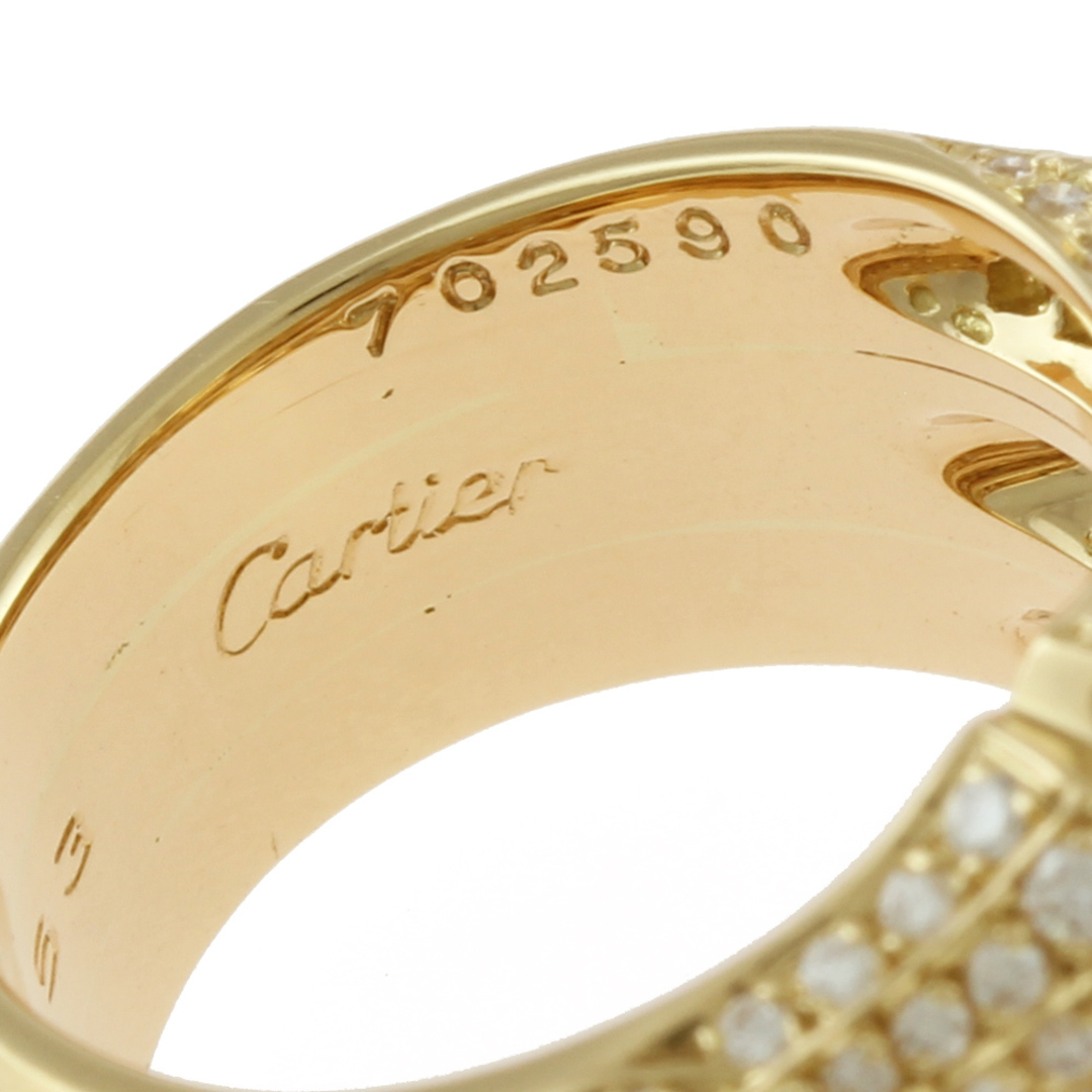 Cartier(カルティエ)のカルティエ バンブー ダイヤモンド  リング 指輪 12号 18金 K18イエローゴールド ダイヤモンド レディース CARTIER  中古 レディースのアクセサリー(リング(指輪))の商品写真