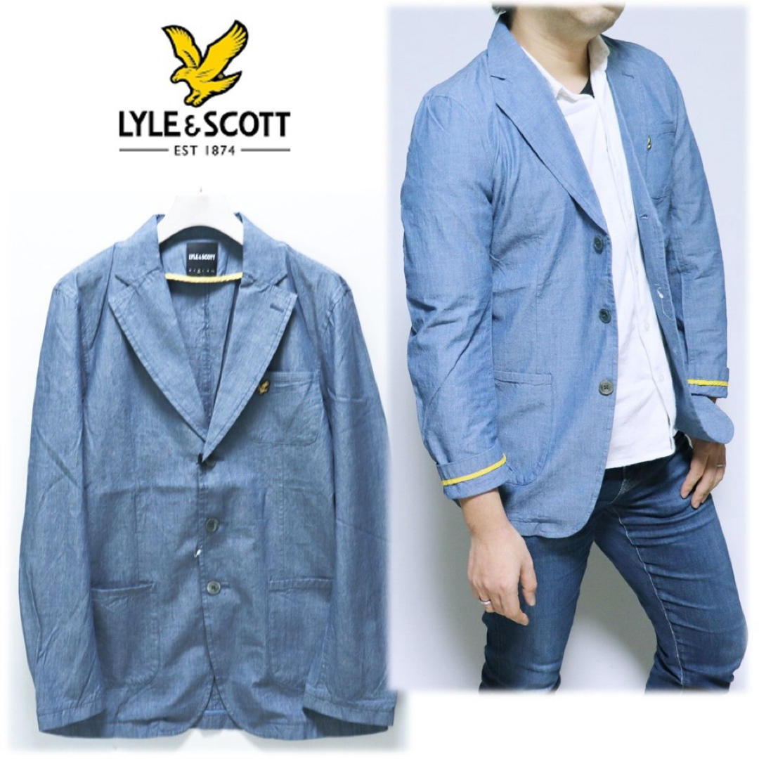 LYLE&SCOTT(ライルアンドスコット)の《LYLE&SCOTT》新品 軽量 ストーンバイオ加工 ダンガリージャケット M メンズのジャケット/アウター(テーラードジャケット)の商品写真