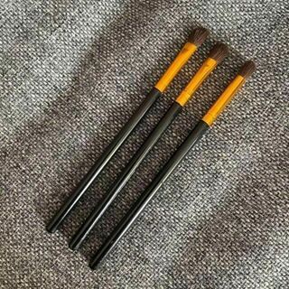 【3本セット】アイシャドウブラシ メイクブラシ 化粧筆 ゴールド(ブラシ・チップ)