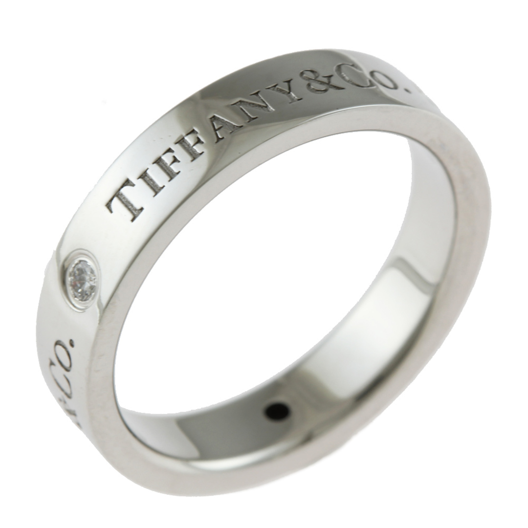 シルバーラインティファニー フラットバンドリング リング 指輪 11号 Pt950プラチナ ダイヤモンド レディース TIFFANY&Co.