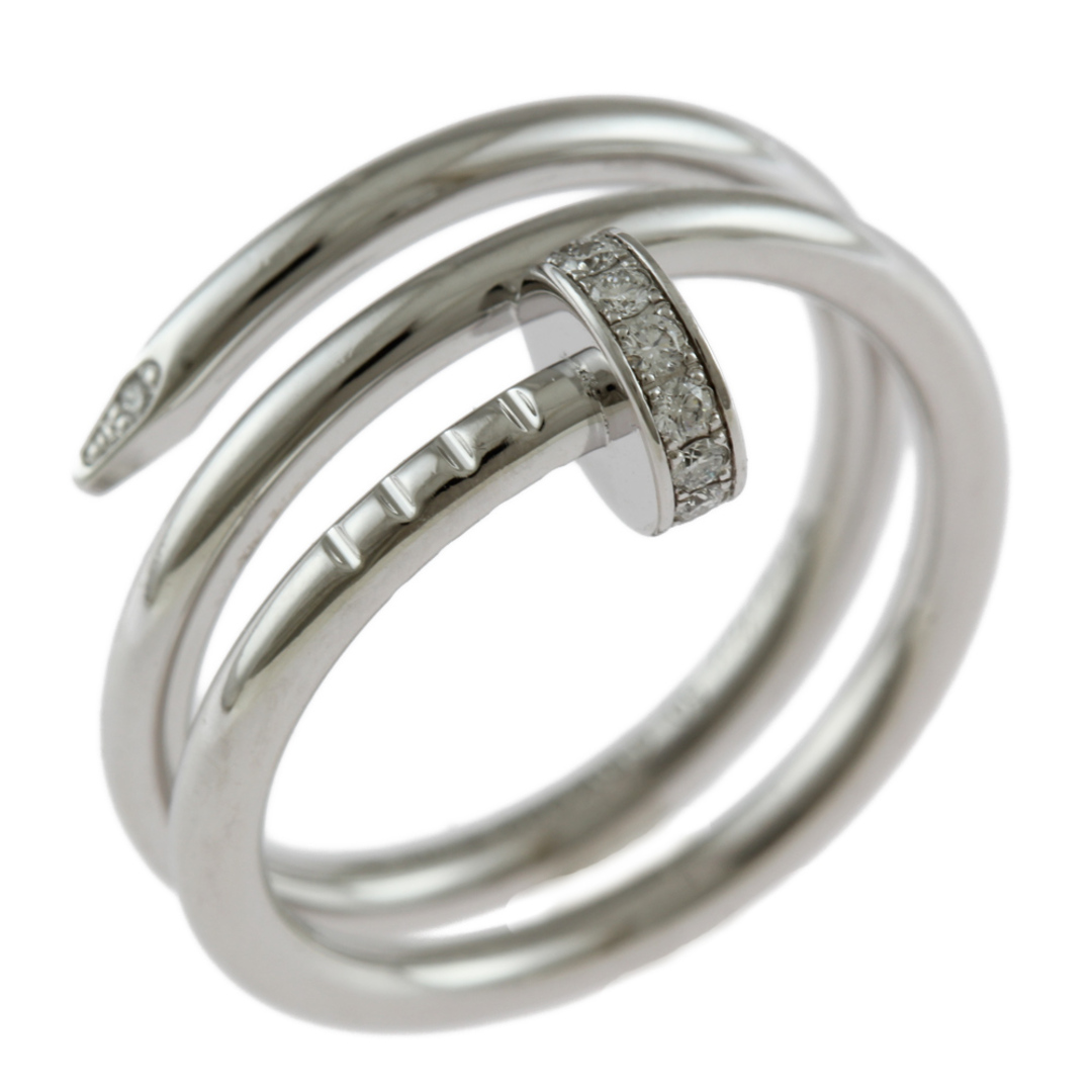 Cartier(カルティエ)のカルティエ ジュストアンクル ダイヤモンド リング 指輪 9号 18金 K18ホワイトゴールド ダイヤモンド レディース CARTIER  中古 レディースのアクセサリー(リング(指輪))の商品写真