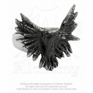 ALCHEMY GOTHIC: フロッキング レイヴン リング Ｌサイズ(リング(指輪))