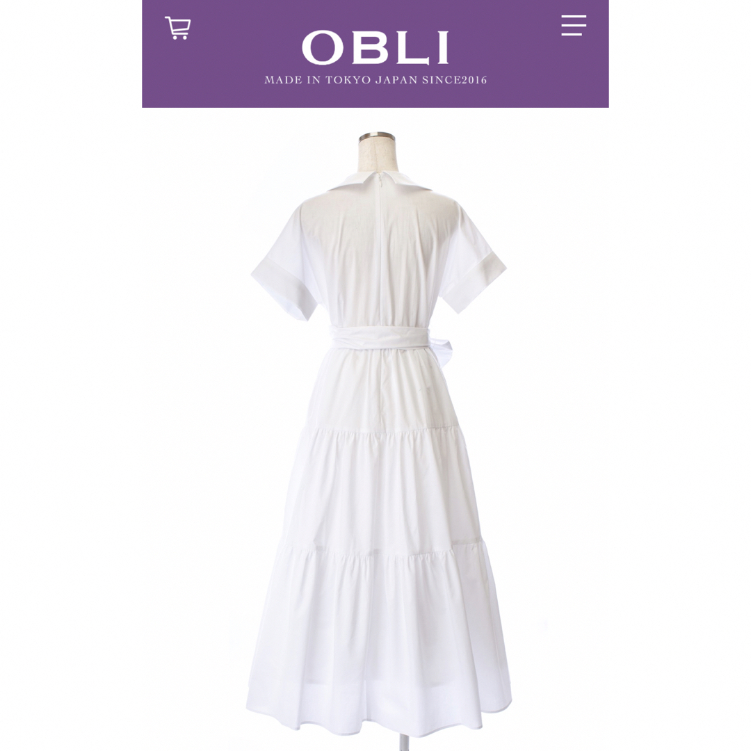 OBLI(オブリ)の新品　OBLI ラップシャツワンピース  レディースのワンピース(ロングワンピース/マキシワンピース)の商品写真
