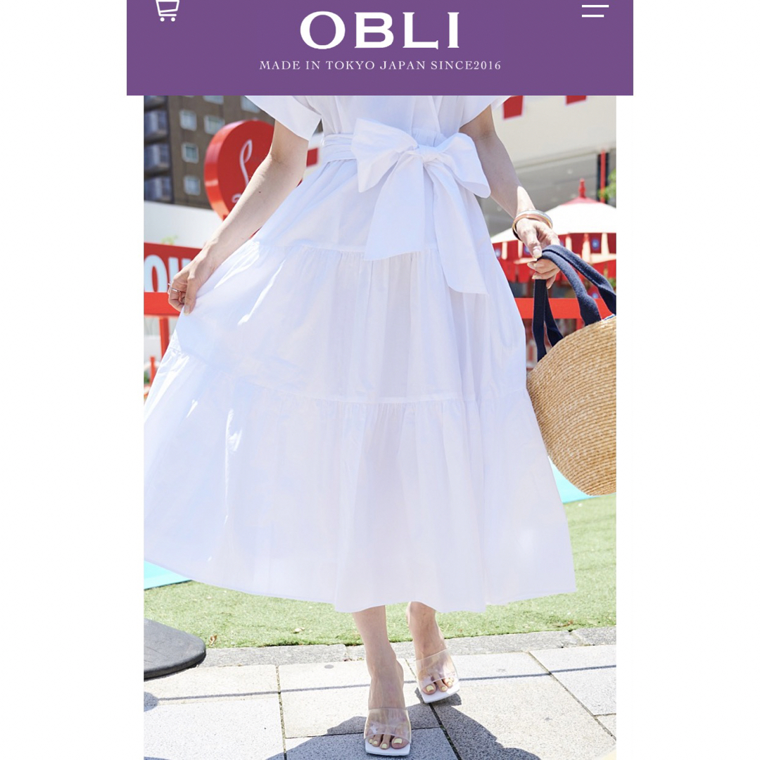 OBLI(オブリ)の新品　OBLI ラップシャツワンピース  レディースのワンピース(ロングワンピース/マキシワンピース)の商品写真