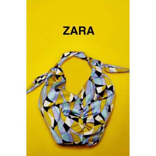 ザラ(ZARA)のZARA 完売品 ノットファブリックバケットバッグ 新品未使用(ハンドバッグ)