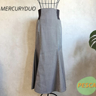 マーキュリーデュオ(MERCURYDUO)の【美品】マーキュリーデュオ　チェックロングスカート(ロングスカート)