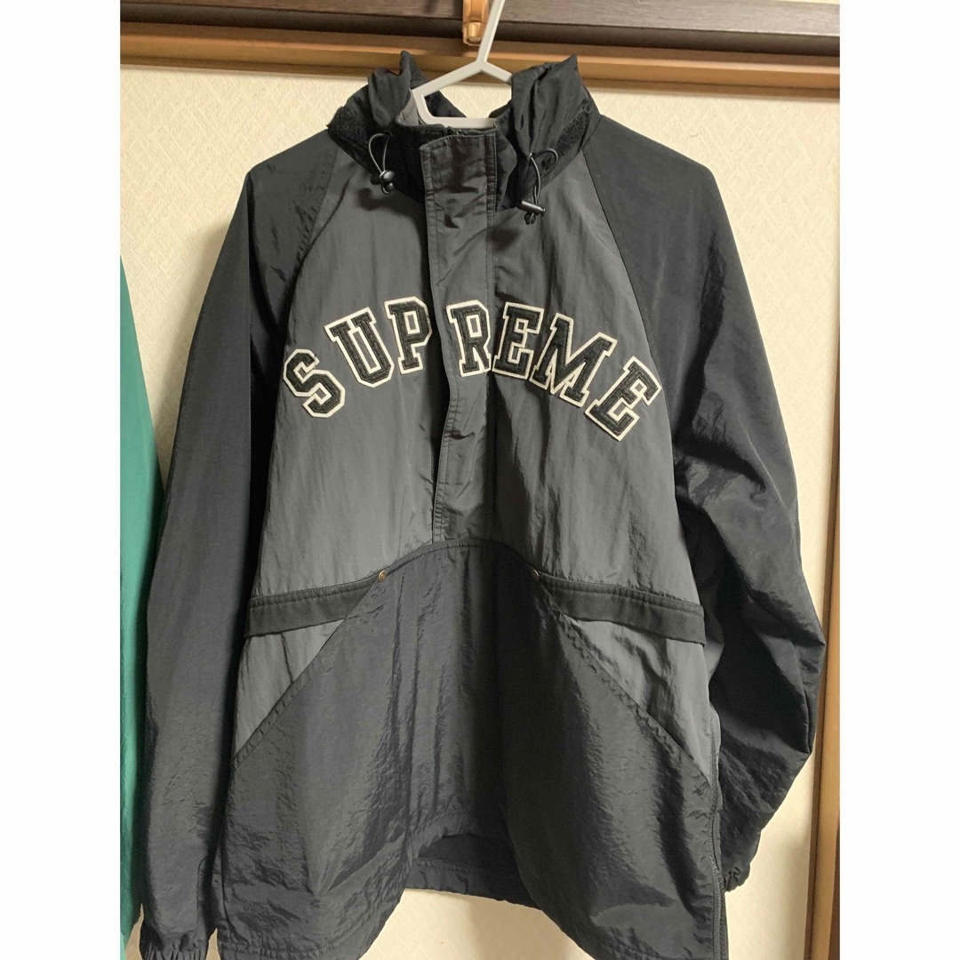 メンズブラックSupreme COURT HALF ZIP PULLOVER sサイズ