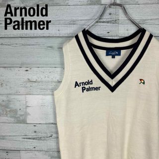 アーノルドパーマー(Arnold Palmer)のアーノルドパーマ ゴルフ リブライン 刺繍ロゴ ベスト(ベスト)