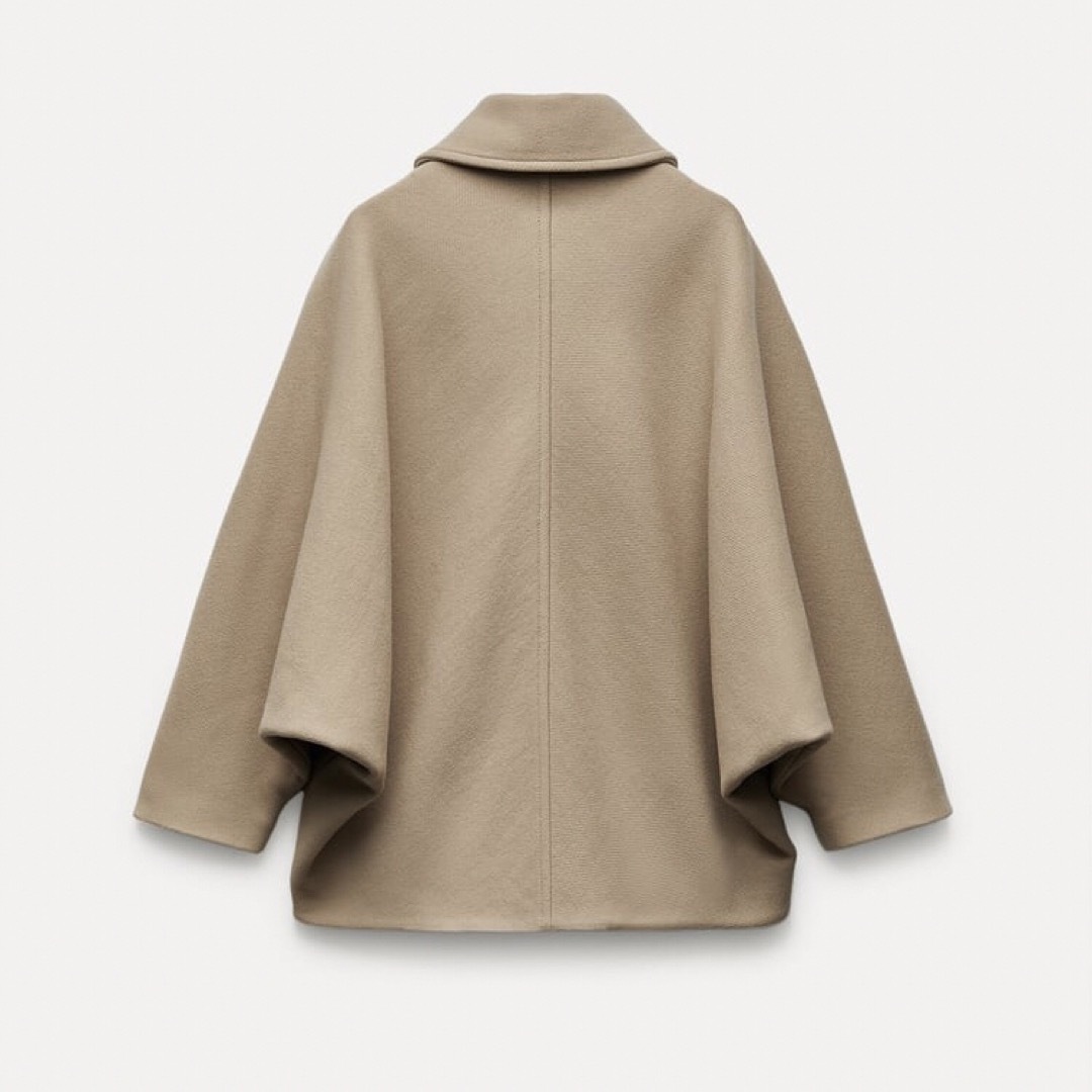 ZARA - ZARA ショート ウールブレンド コート ゴールデン ZARA - ZARA ショート ウールブレンド コート ゴールデン