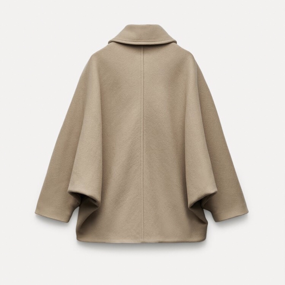 ZARA ショート ウールブレンド コート ゴールデンブラウン XS-S