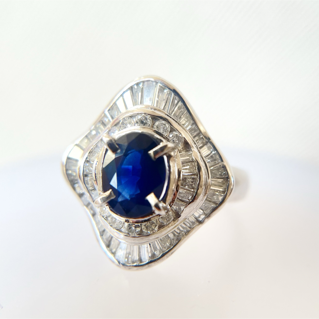 【新品鑑別付】サファイア1.6ct ダイヤモンド1ct リング レディースのアクセサリー(リング(指輪))の商品写真