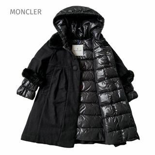 モンクレール(MONCLER)の100 MONCLER モンクレール ダウンコート フード ファー ブラック(コート)