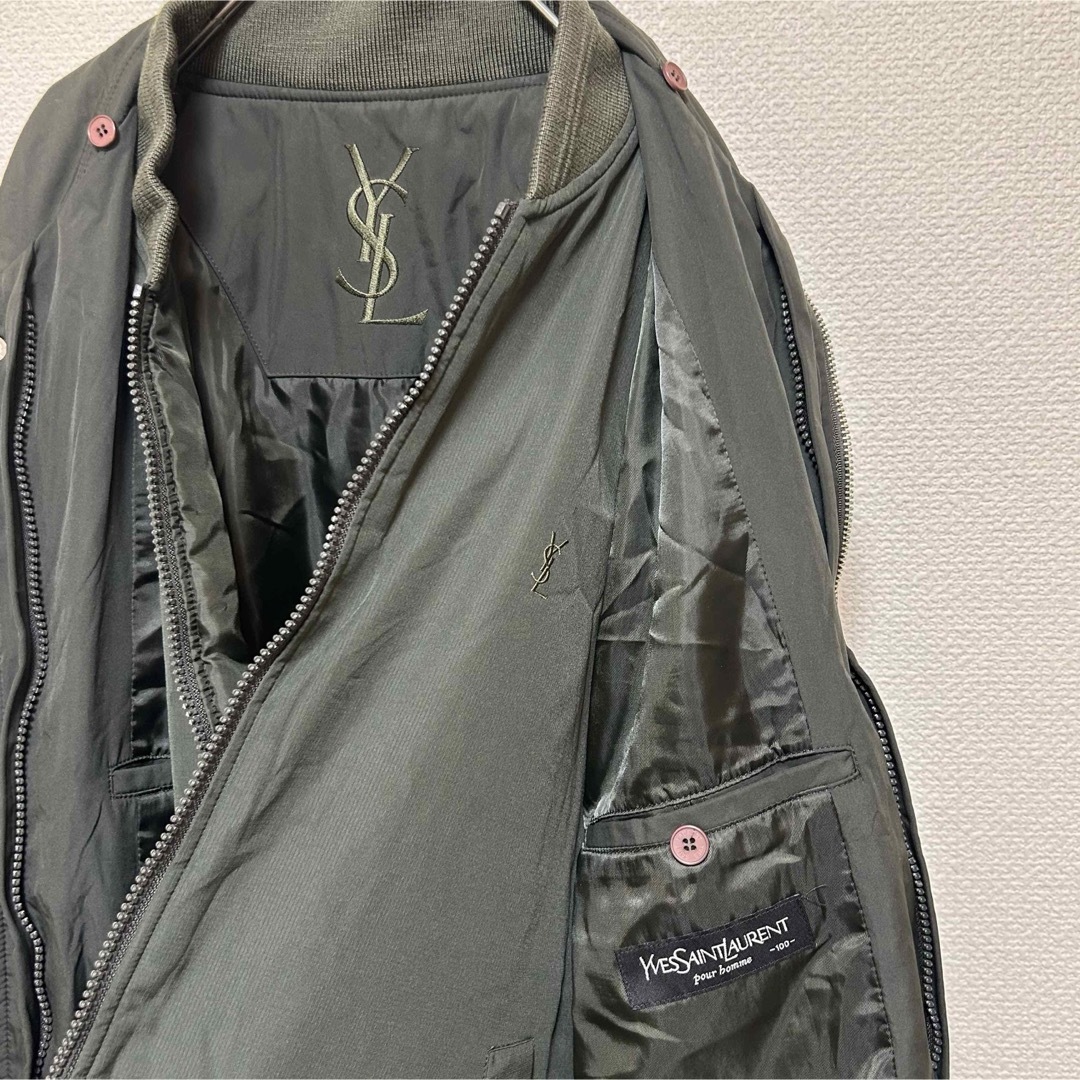 Yves Saint Laurent(イヴサンローラン)のイヴサンローラン  ナイロンハーフコート インナージャケット付き メンズ 古着 メンズのジャケット/アウター(その他)の商品写真