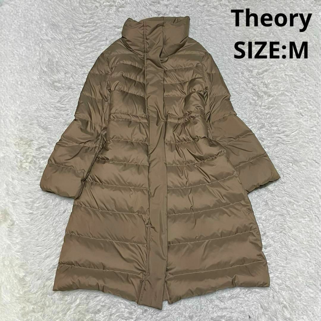 レディースTheory ST PUFFER スタンドカラーダウンコート M ベージュ