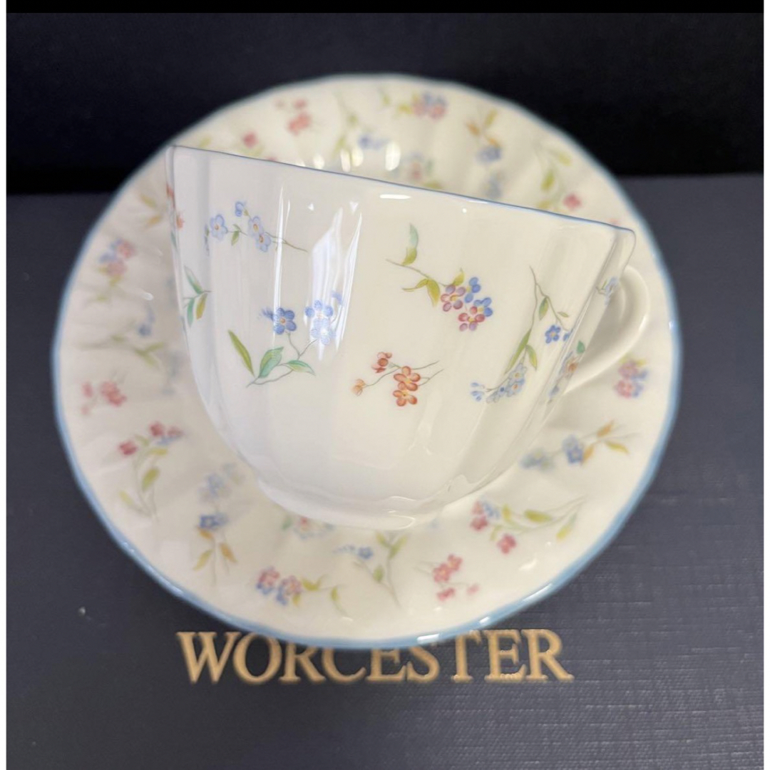 Royal Worcester(ロイヤルウースター)のロイヤルウースター　勿忘草　２客セット インテリア/住まい/日用品のキッチン/食器(食器)の商品写真