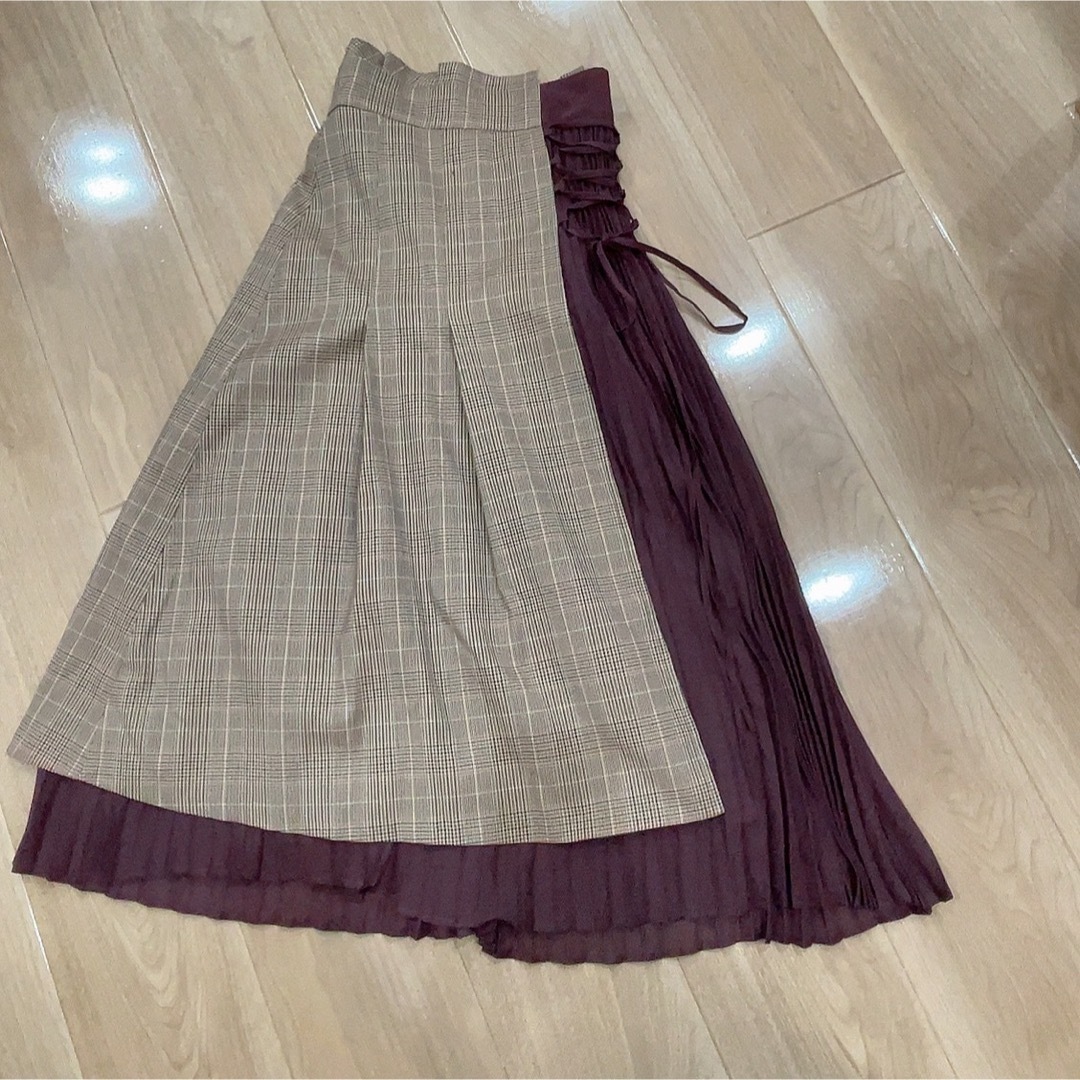 Lily Brown(リリーブラウン)のチェック柄プリーツスカート　リリーブラウン レディースのスカート(ロングスカート)の商品写真