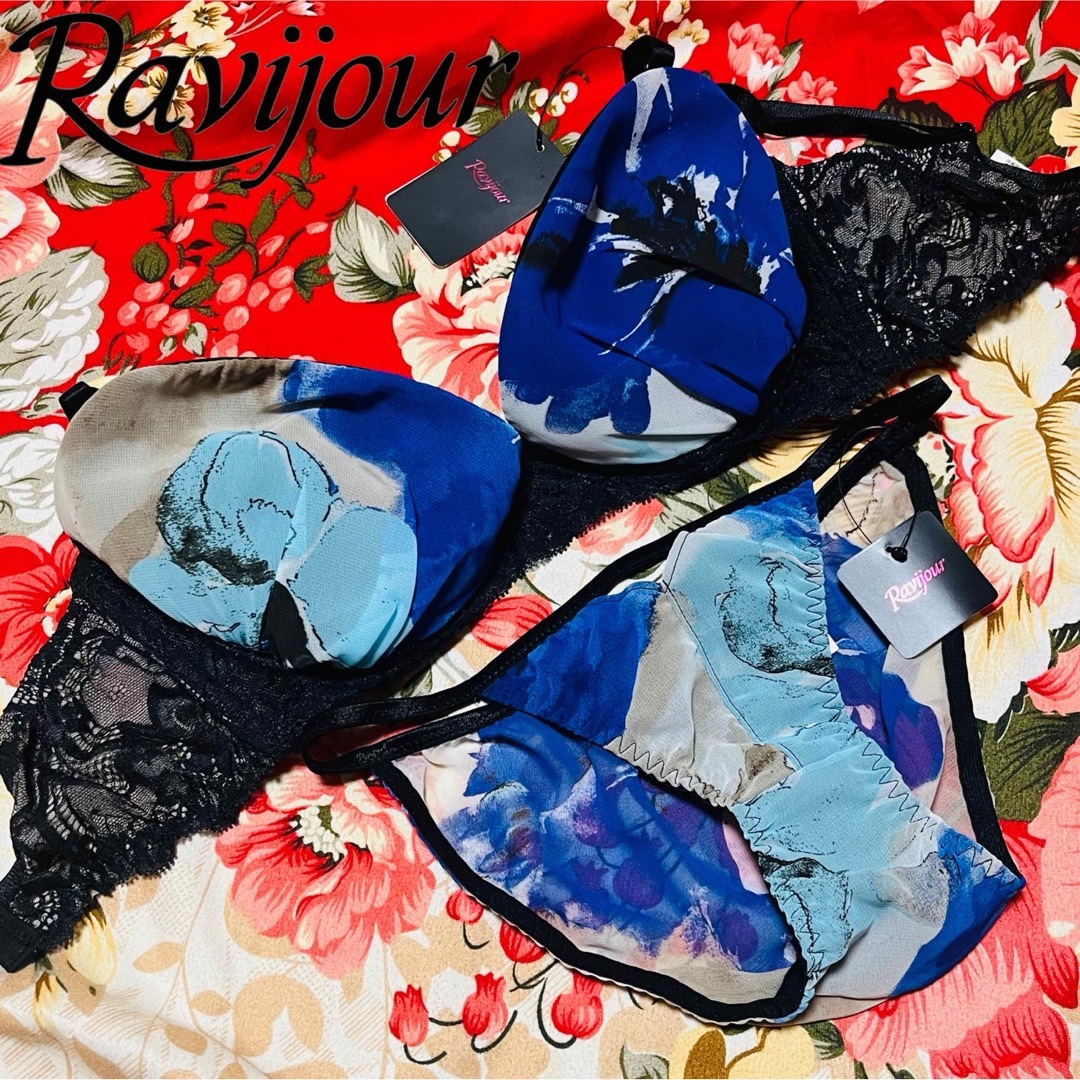 Ravijour(ラヴィジュール)の★Ravijour★レースブラショーツ★フルバックパンツ下着★F65★廃盤希少 レディースの下着/アンダーウェア(ブラ&ショーツセット)の商品写真