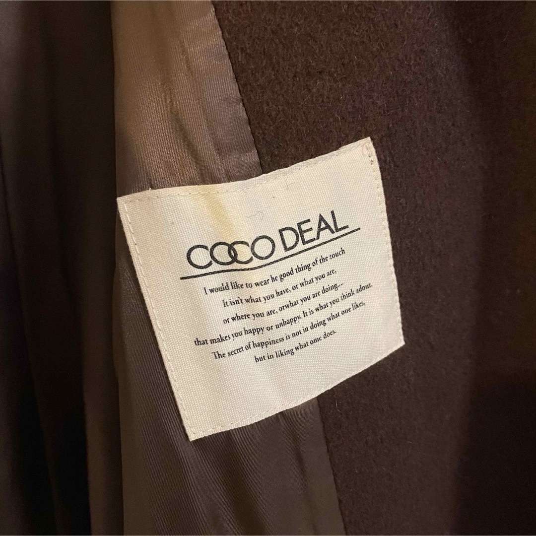 COCO DEAL(ココディール)のCOCODEAL バックフレアロングコート ブラウン レディースのジャケット/アウター(ロングコート)の商品写真