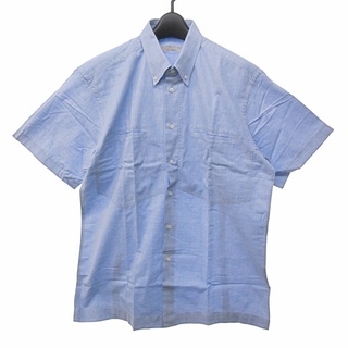 アクアスキュータム(AQUA SCUTUM)のアクアスキュータム ヴィンテージ ボタンダウンシャツ コットン 半袖 水色 4(シャツ)