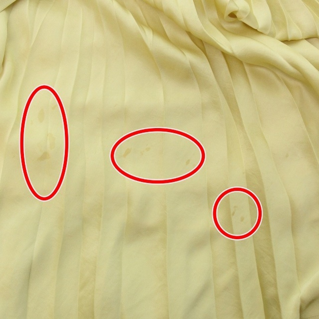 FRAY I.D(フレイアイディー)のフレイアイディー 19SS サテンプリーツスカート ラップ風 ロング丈 黄 F レディースのスカート(ロングスカート)の商品写真