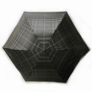 バーバリー(BURBERRY)のバーバリー BURBERRY 折り畳み傘 雨傘 ノバチェック ロゴ 灰 系(傘)