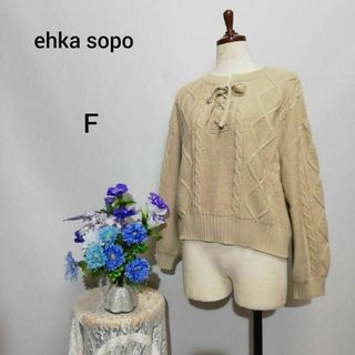 エヘカソポ(ehka sopo)のエヘカソポ　極上美品　ニット　ベージュ色系　Ｆサイズ(ニット/セーター)