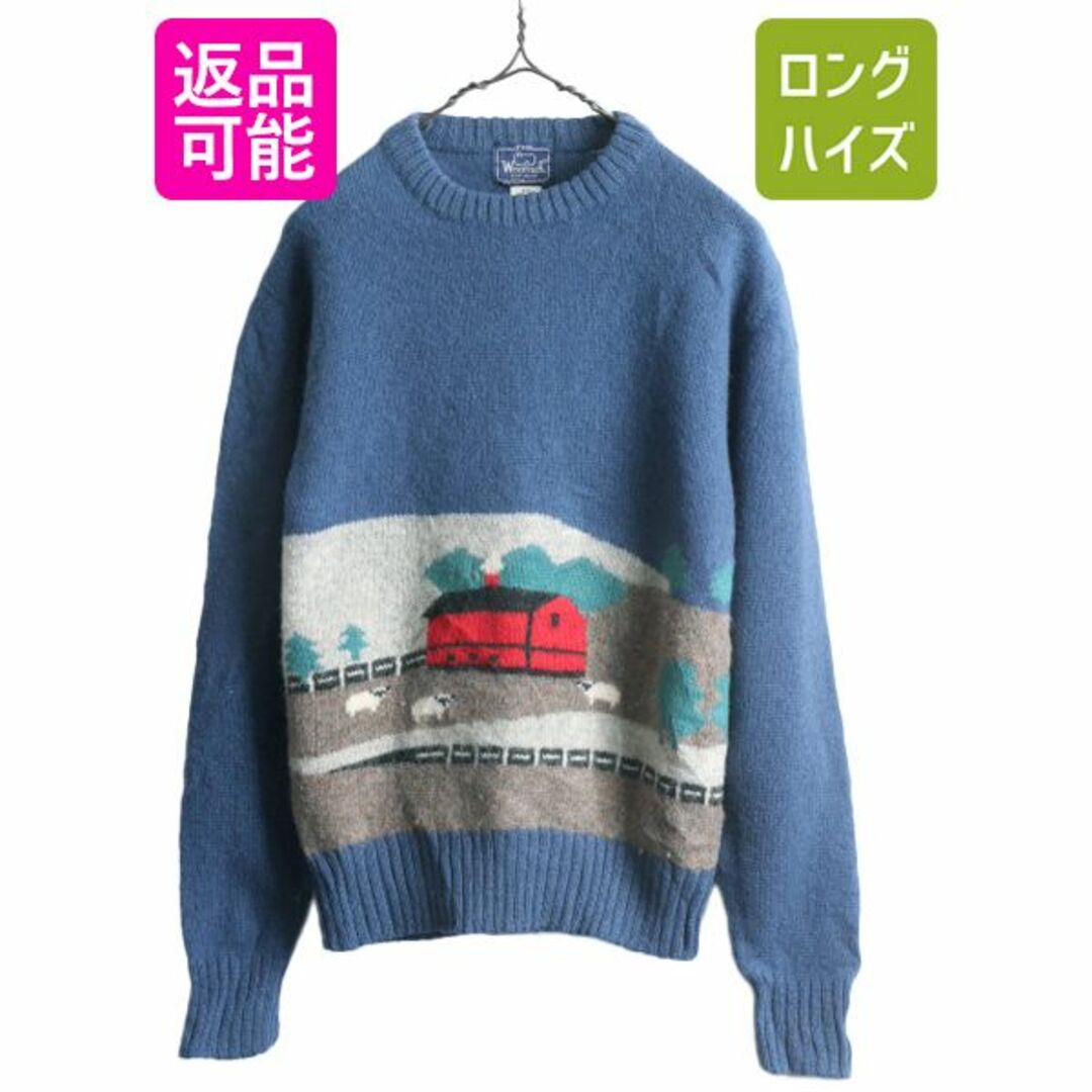 WOOLRICH - 80s ウールリッチ ヒツジ 絵柄 デザイン ニット WOOLRICH - 80s ウールリッチ ヒツジ 絵柄 デザイン ニット