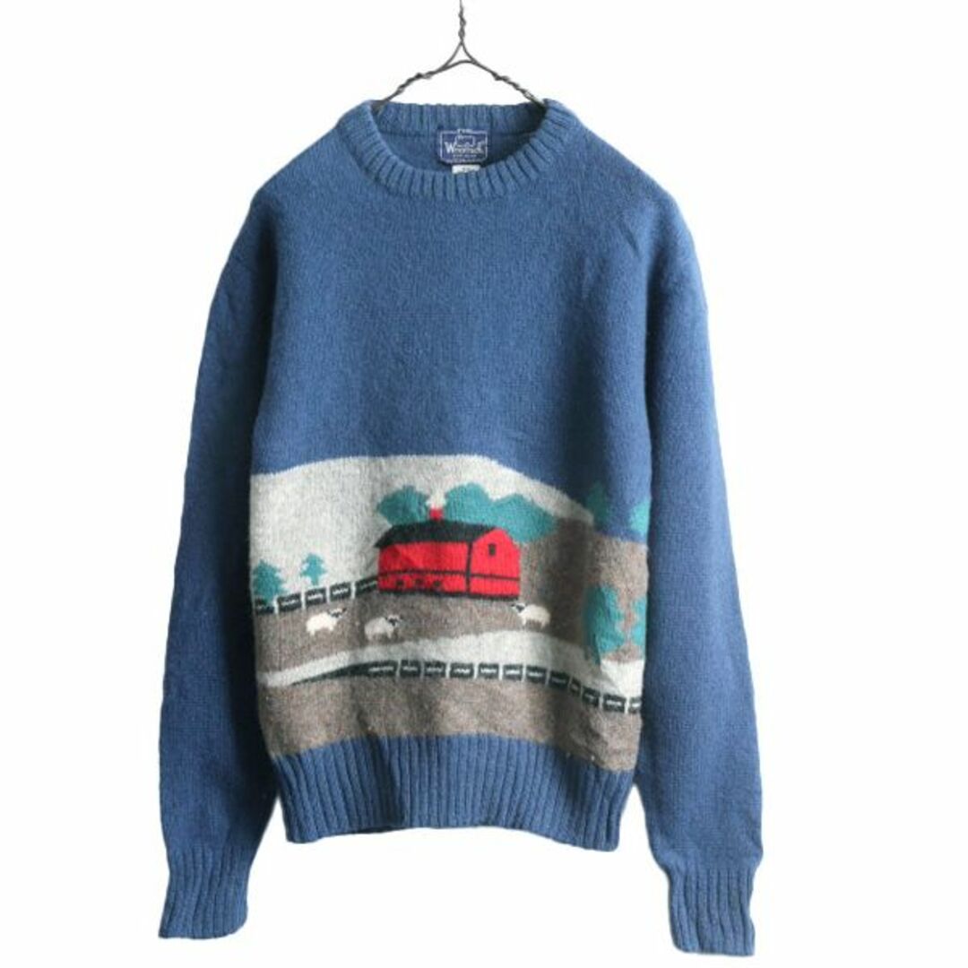 WOOLRICH - 80s ウールリッチ ヒツジ 絵柄 デザイン ニット WOOLRICH - 80s ウールリッチ ヒツジ 絵柄 デザイン ニット