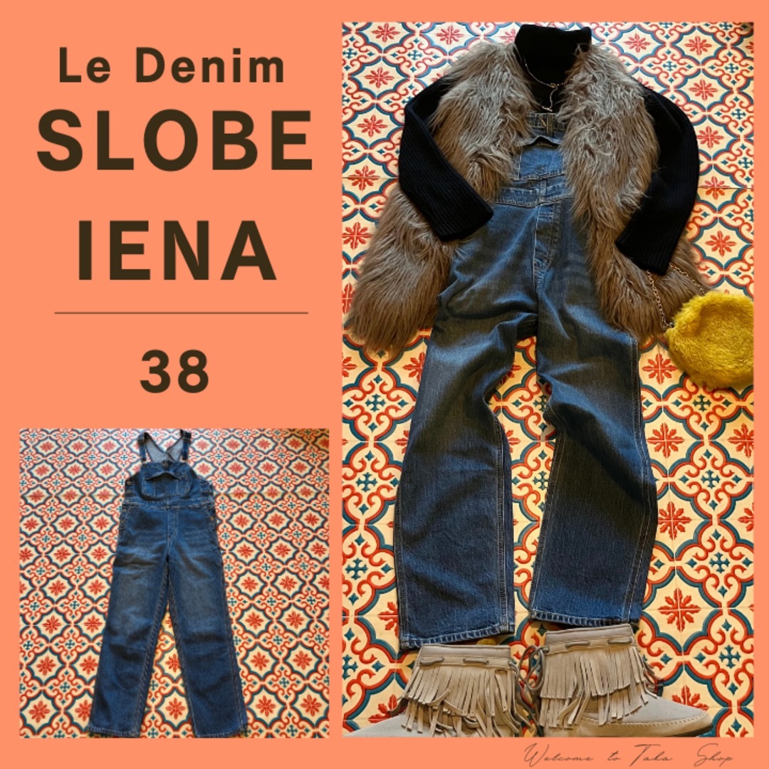 美品》スローブイエナ　SLOBE IENA LE DENIM　オーバーオール38サロペット/オーバーオール