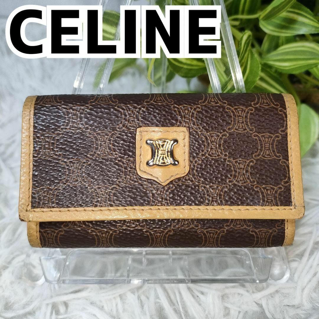 セリーヌ キーケース 6連 トリオンフ マカダム CELINE 6連キーケース | フリマアプリ ラクマ