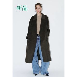 ザラ(ZARA)の新品タグ付38000円！ZARA ザラ＊ダブルフェイスウールブレンドコート(ロングコート)