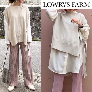 ローリーズファーム(LOWRYS FARM)のローリーズファーム サイド リボン ニット トップス ベスト 7G(ニット/セーター)