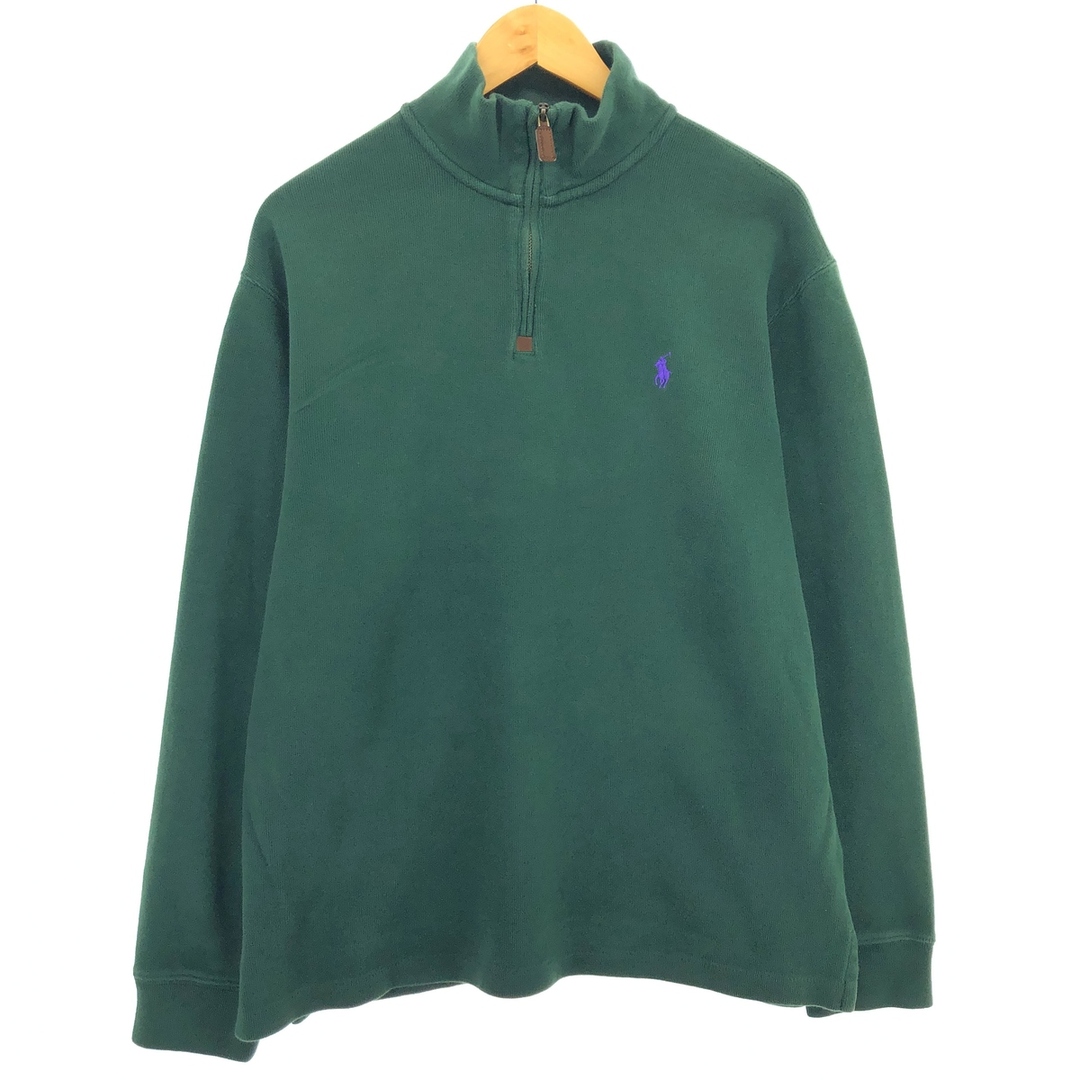 Ralph Lauren(ラルフローレン)の古着 ラルフローレン Ralph Lauren POLO RALPH LAUREN ハーフジップスウェットシャツ トレーナー メンズL /eaa409535 メンズのトップス(スウェット)の商品写真